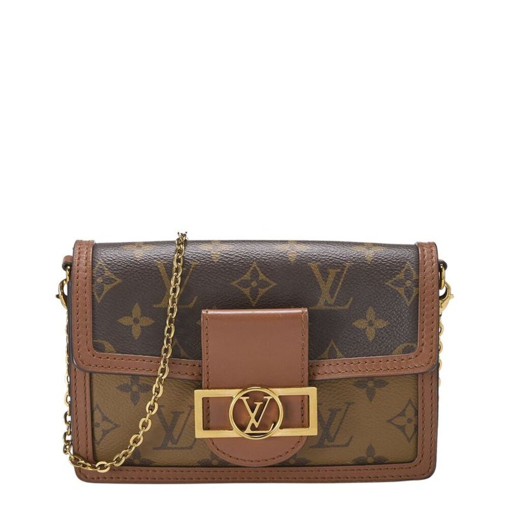 Louis Vuitton Brown Monogram Reversed Coated Canvas Dauphine Chain